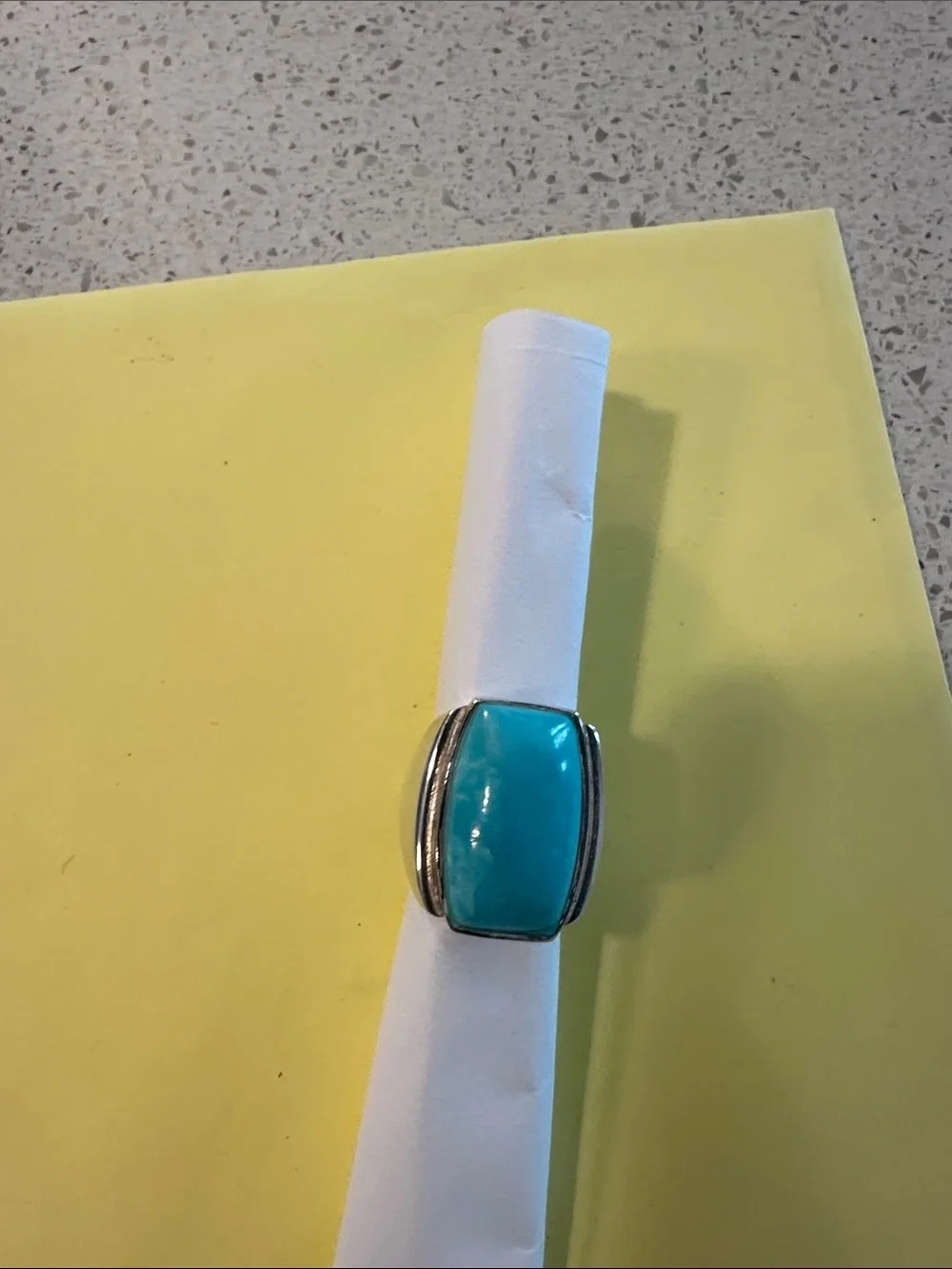 Silver & turquoise bold ring